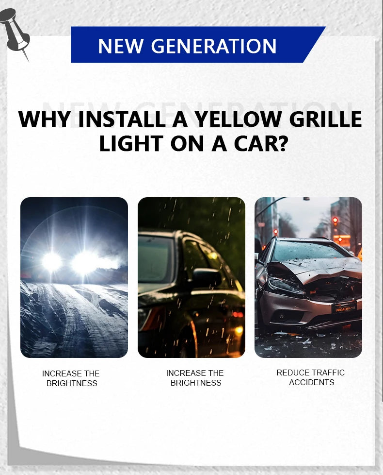 Feux de Calandre LED Nissan Frontier 4, 5 ou 8 Feux RGB ou Couleur