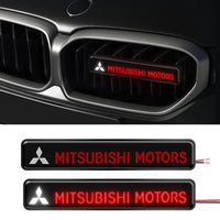 Emblème de Calandre Mitsubishi Motors Lumineux LED Logo Rouge pour ASX Lancer Pajero Outlander L200 Eclipse Delica