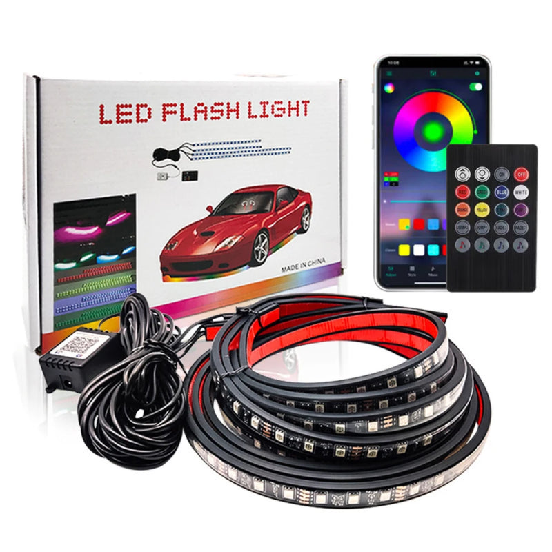 Éclairage d'Ambiance LED RGB Dessous de Caisse Voiture