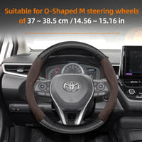 Couvre Volant Toyota Yaris, Corolla, C-HR, RAV4, Hilux, Aygo en Daim et Carbone, Tailles S, M et L