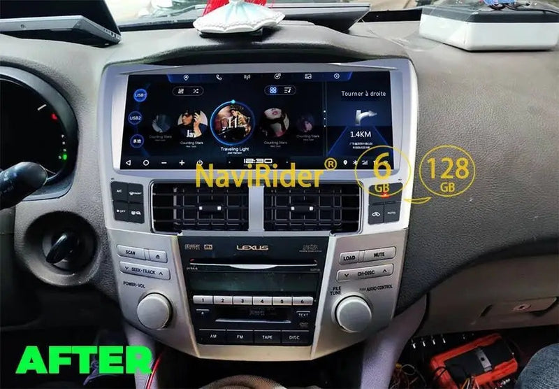 Autoradio Android 14 Écran 12,3 Pouces Lexus RX 300 330 350 400h 2004-2007 CarPlay GPS 4G