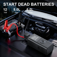 Booster de Batterie Voiture 2500A 4 en 1 Compresseur 150 PSI