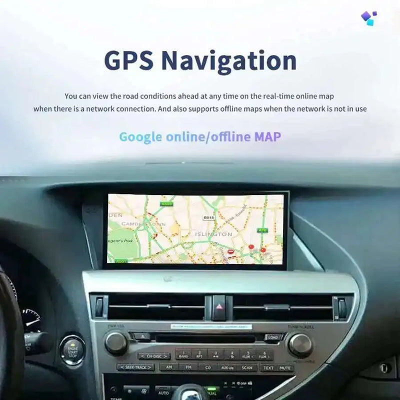 Autoradio Android 14 Écran QLED 12,3 Pouces Lexus RX 270 350 450h 2009-2015 CarPlay Double Système