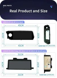Autoradio Android 14 Écran QLED 12,3 Pouces Lexus RX 270 350 450h 2009-2015 CarPlay Double Système