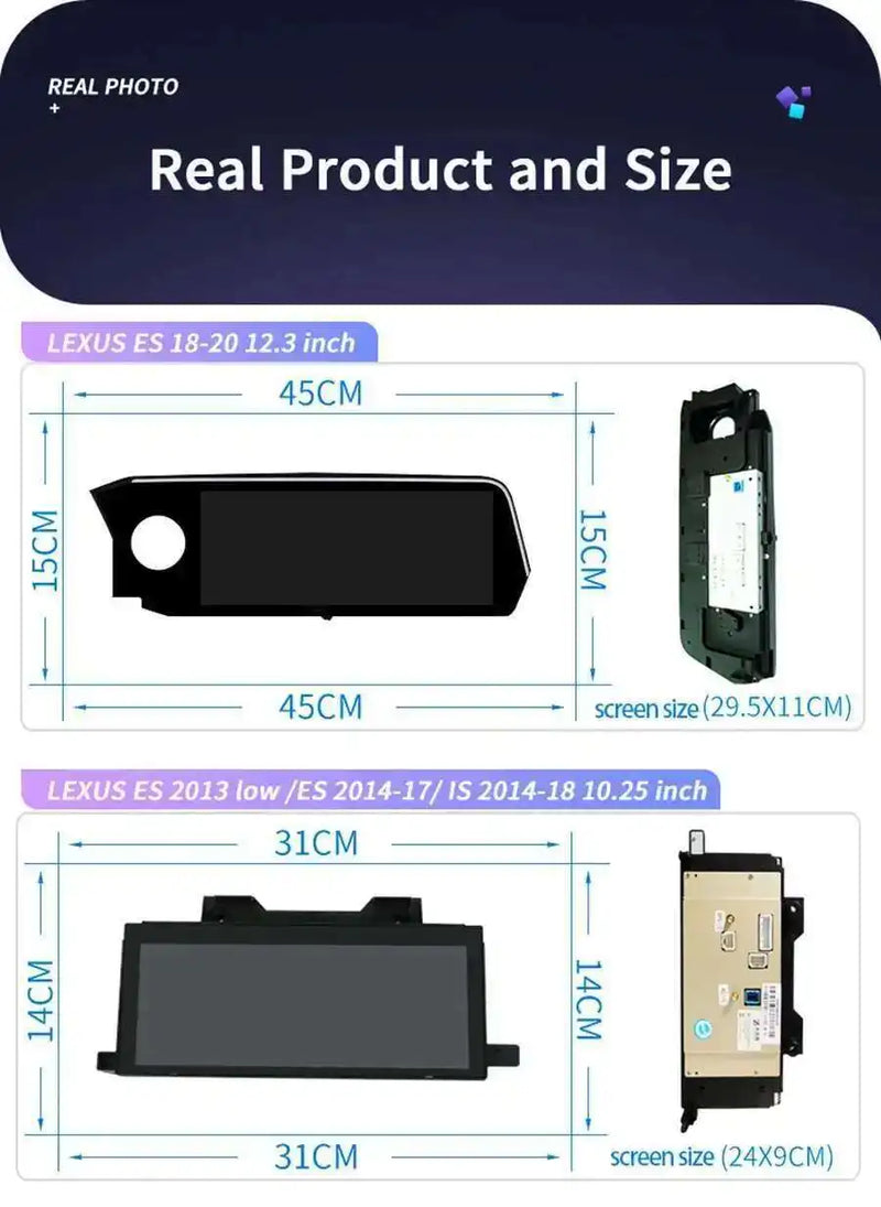 Autoradio Android 14 Écran QLED 12,3 Pouces Lexus RX 270 350 450h 2009-2015 CarPlay Double Système
