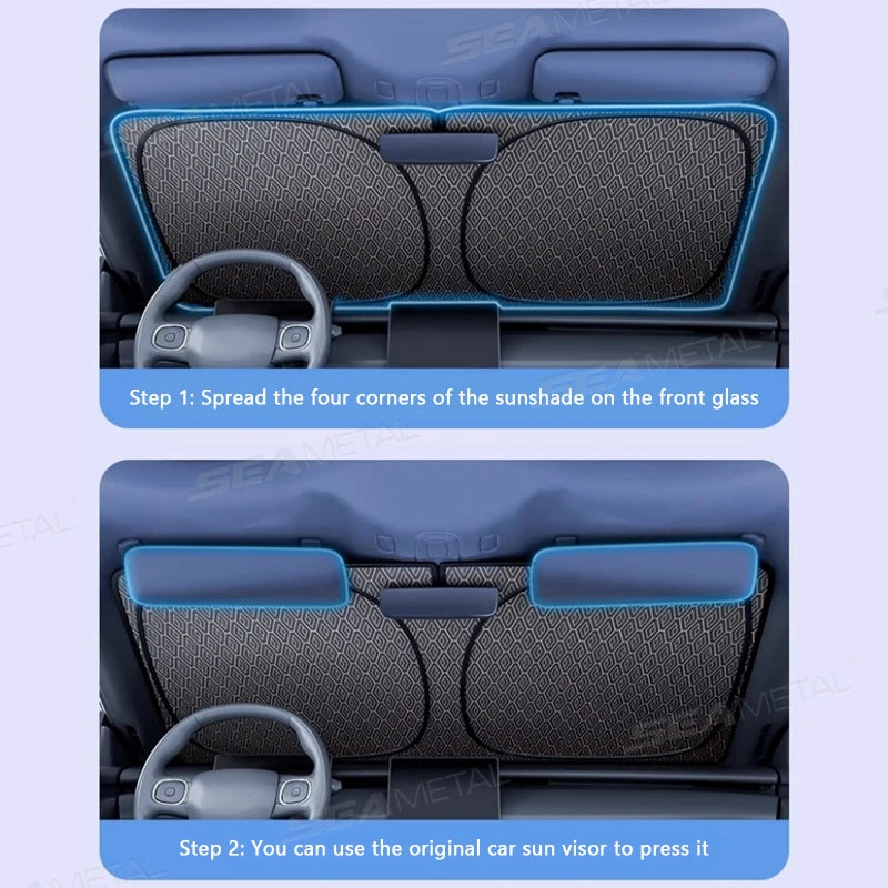 Pare-Soleil Pare-Brise Voiture Pliable 5 Couches 145 x 80 cm