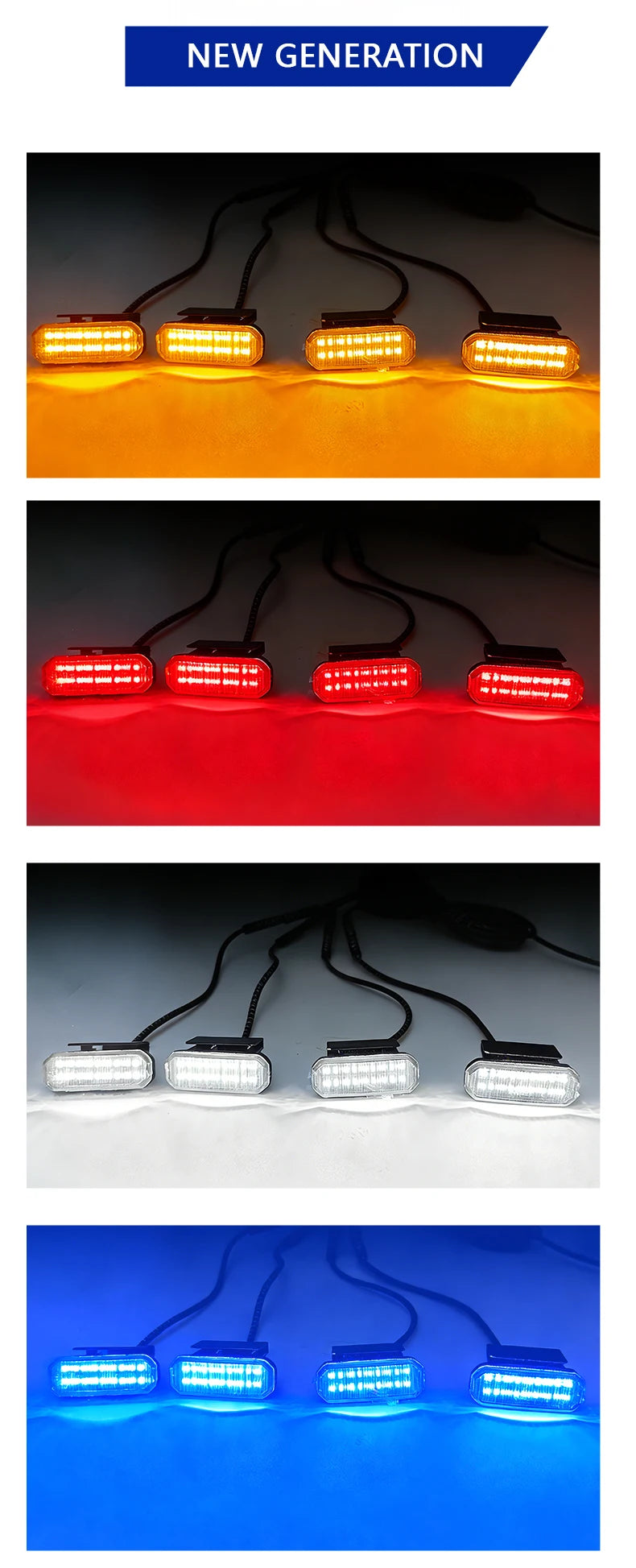 Feux de Calandre LED Nissan Frontier 4, 5 ou 8 Feux RGB ou Couleur