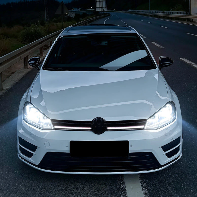 Calandre LED Volkswagen Golf 7 2013-2016 Noir Brillant Liseré Rouge