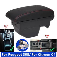 Accoudoir Peugeot 308 T7 SW 2008-2012 Citroën C4 2011 Cuir avec Rangement et Prise USB
