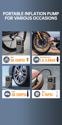 Booster de Batterie Voiture Grand Froid avec Compresseur 150 PSI Arrêt Auto