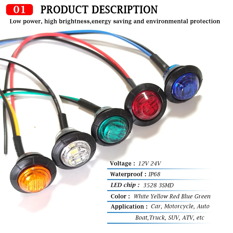 Seitliche LED-Positionsleuchten 12V 24V Universal