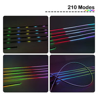 Bandes Acryliques Éclairage d'Ambiance RGB Voiture 110 cm