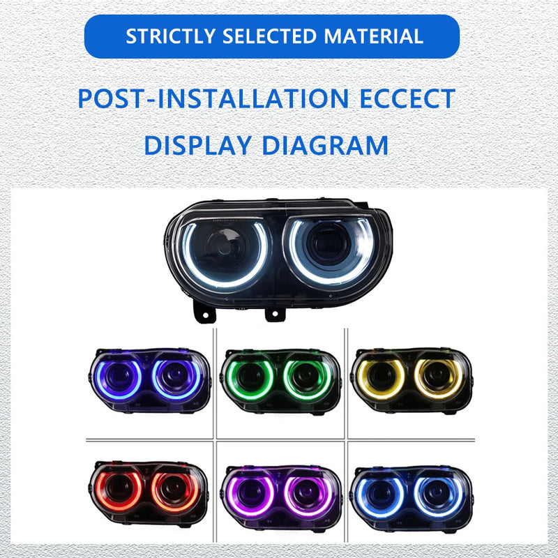 Phares LED Dodge Challenger 2008-2014 Kit Complet Feux de Jour Dynamiques Clignotants