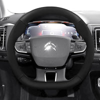 Housse de Volant Citroën Daim et Texture Carbone C3 C4 X Berlingo C5 Aircross Jumper Spacetourer Ami X