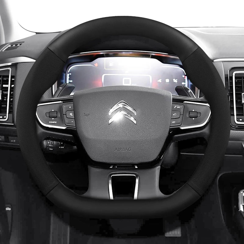 Housse de Volant Citroën Daim et Texture Carbone C3 C4 X Berlingo C5 Aircross Jumper Spacetourer Ami X
