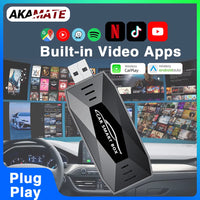 Boîtier CarPlay Sans Fil Android Auto Mini Clé USB Vidéo en Streaming