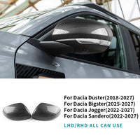 Mirror Covers Dacia Duster Bigster Jogger Sandero 2018-2027 Gloss Black or Carbon Look