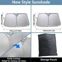 Pare-Soleil Pare-Brise Voiture Pliable avec Sac de Rangement