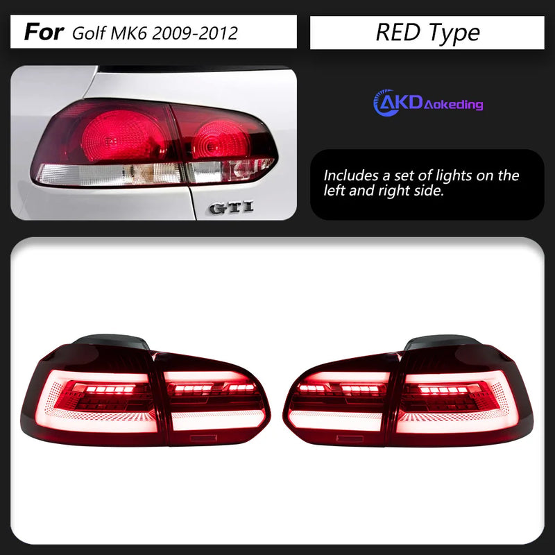 Feux Arrière LED Volkswagen Golf 6 2009-2012 — vue arrière