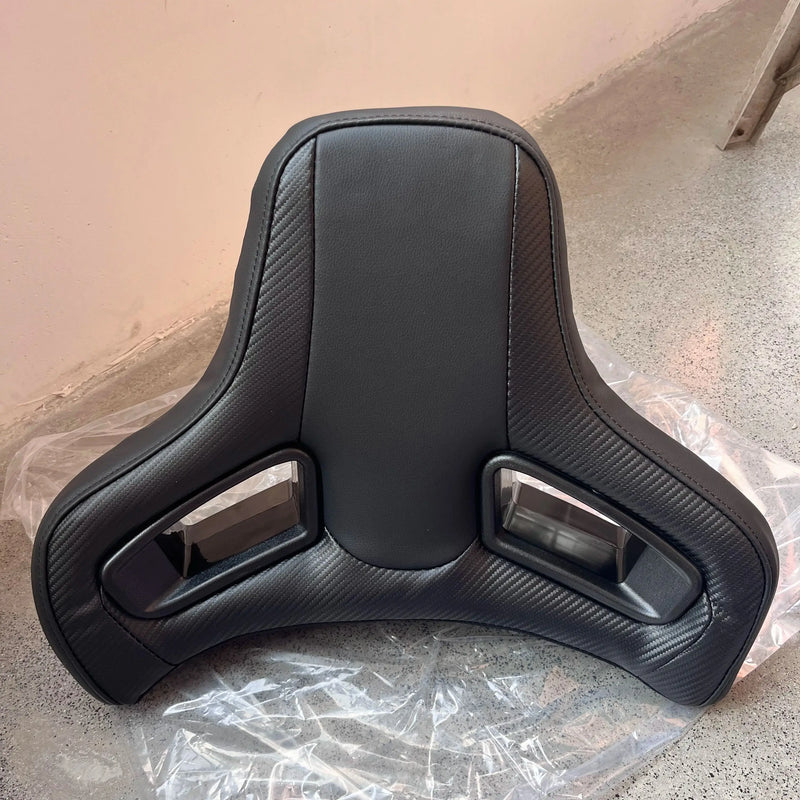 Appui-Tête Sport Baquet Universel Cuir PVC 2 Pièces — gros plan