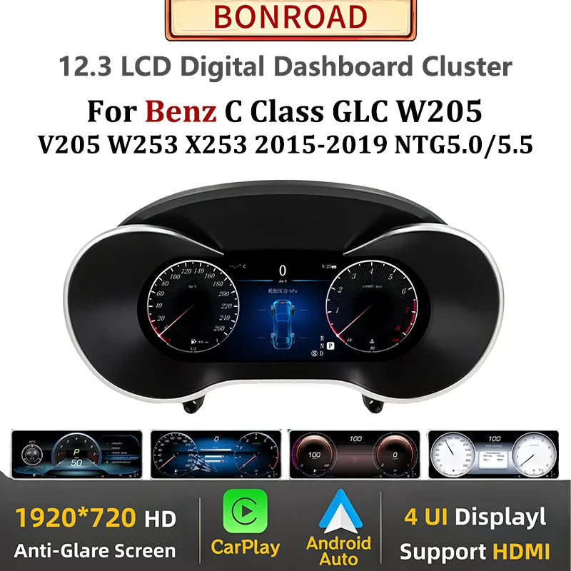 Tableau de Bord Numérique Mercedes Classe C GLC