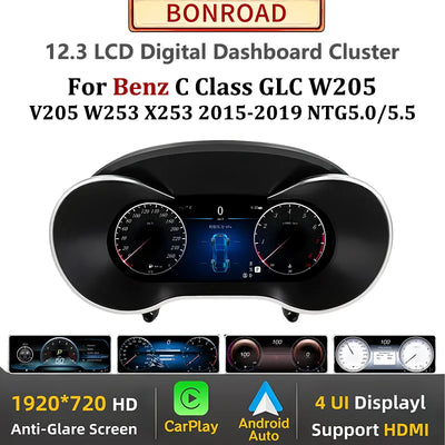 Tableau de Bord Numérique Mercedes Classe C GLC