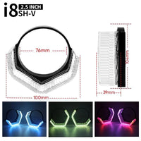 Anneaux Angel Eyes LED RGB DRL Universels 2,5 et 3 Pouces