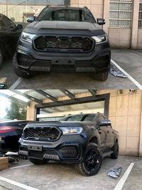 Calandre Avant Style Raptor Ford Ranger T8 2018-2021 Noir Mat avec LED Blanches ou Ambre