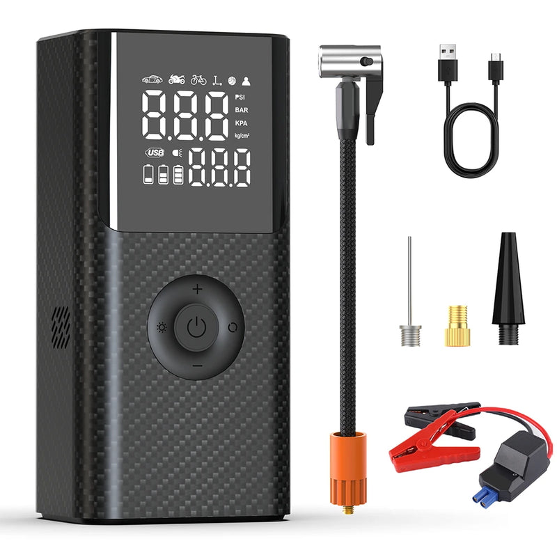 Booster de Batterie Voiture 2500A 4 en 1 Compresseur 150 PSI