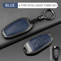 Étui de Protection Clé Peugeot 208 308 3008 Citroën C3 C5 Aircross DS Alliage de Zinc et Cuir