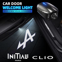 Projecteur Porte Renault Initiale Paris, Clio, Alpine, Rechargeable USB, Lot de 2, 4 Motifs