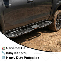 Marchepieds Latéraux Acier Toyota Hilux Revo Rocco Travo 2016-2026 Antirouille