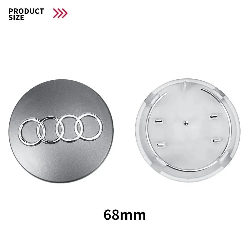 Cache-Moyeux Audi A3 A4 A6 60mm 61mm 68mm 69mm — vue de profil