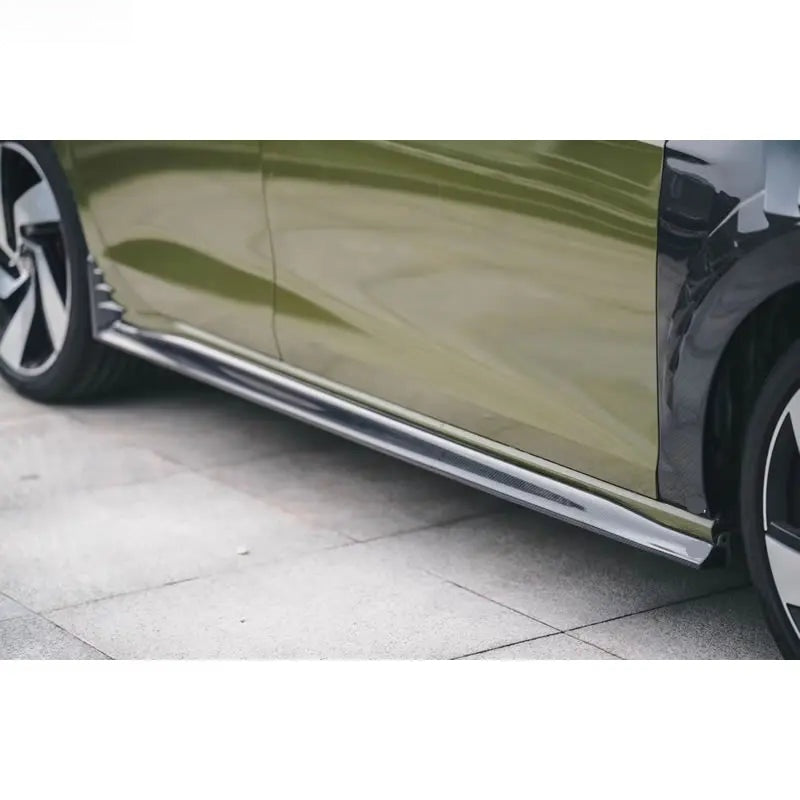 Bas de Caisse Carbone VW Golf 8 MK8, Jupes Latérales en Fibre de Carbone Sèche 2 Pièces