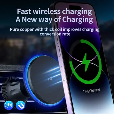 Support Téléphone Voiture Chargeur Induction Magnétique 15W