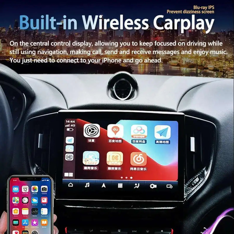 Autoradio Android 14 Maserati Ghibli 2014-2020 Écran 10,1 pouces CarPlay GPS Navigation