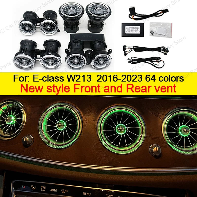 Aérateurs Turbine LED Ambiance Mercedes Classe E W213 — exemple de montage
