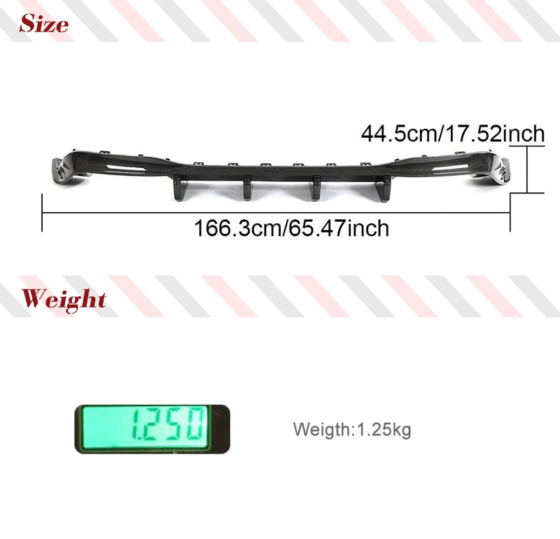 Diffuseur de Pare-Chocs Arrière en Carbone Volkswagen Golf 8 R MK8 2021-2023