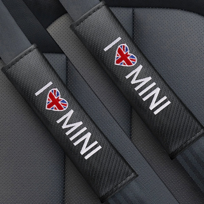 Coussin de Ceinture de Sécurité Carbone MINI Cooper R56 F56 — vue de face