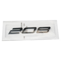 Logo Peugeot 208, 308, 408, 408X, 508 et 508L en ABS 3D, Emblème Lettres de Coffre Noir Brillant, Argent ou Gris