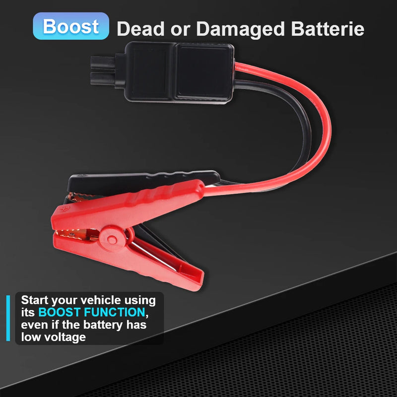 Booster de Batterie Voiture 3000A 12V Étanche IP66 Double Lampe