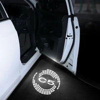 Projecteur Porte Citroën C5 2010-2016 LED, Lot de 2, 7 Motifs, Remplacement Direct