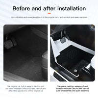 Tapis de Sol Tesla Model Y Juniper 2025-2026 TPE Blanc Moquette Noire