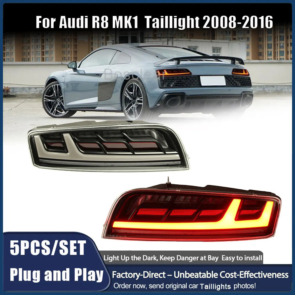 Feux Arrière LED Audi R8 MK1 2007-2016 Plug and Play