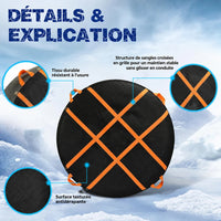 Chaussettes à Neige Voiture SUV Textile Universelles Sangles Orange