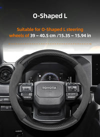 Couvre Volant Toyota Yaris, Corolla, C-HR, RAV4, Hilux, Aygo en Daim et Carbone, Tailles S, M et L