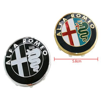 Cache-Moyeux Alfa Romeo 58 mm Lot de 4 Centres de Roue Logo pour Giulietta MiTo Giulia 159 147 156 166 Stelvio Brera