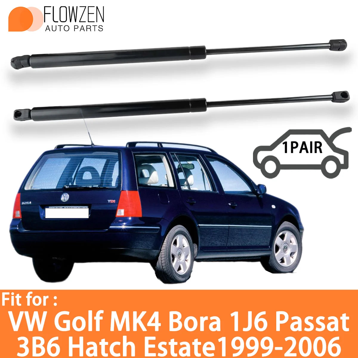 Vérins de Hayon Volkswagen Golf 4 Bora Passat 1999-2006 Réf 1J827550C