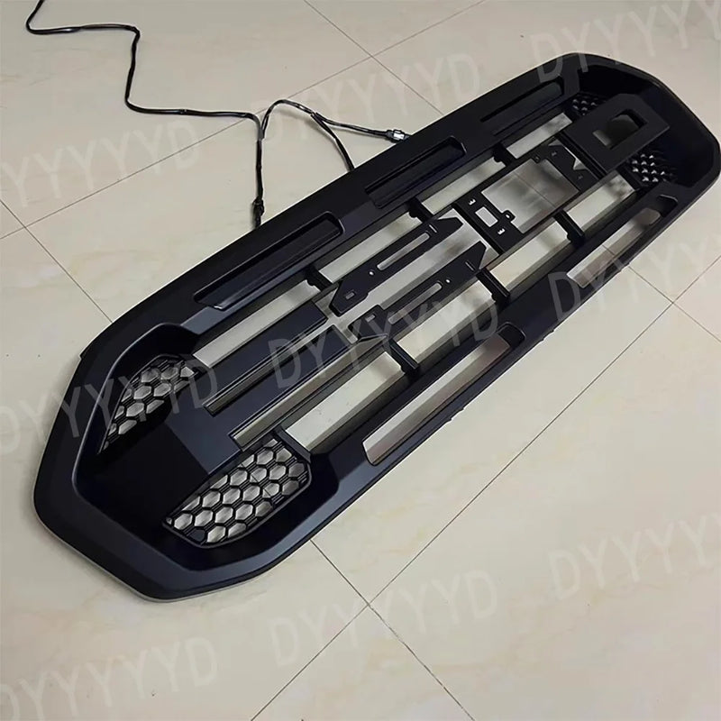 LED-Kühlergrill Ford Everest 2015–2022 Mattschwarz, weiße oder bernsteinfarbene Leuchten