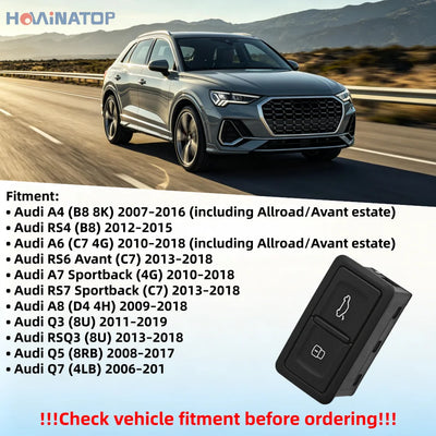 Bouton d'Ouverture de Coffre Audi A4 A6 Q5 Q7